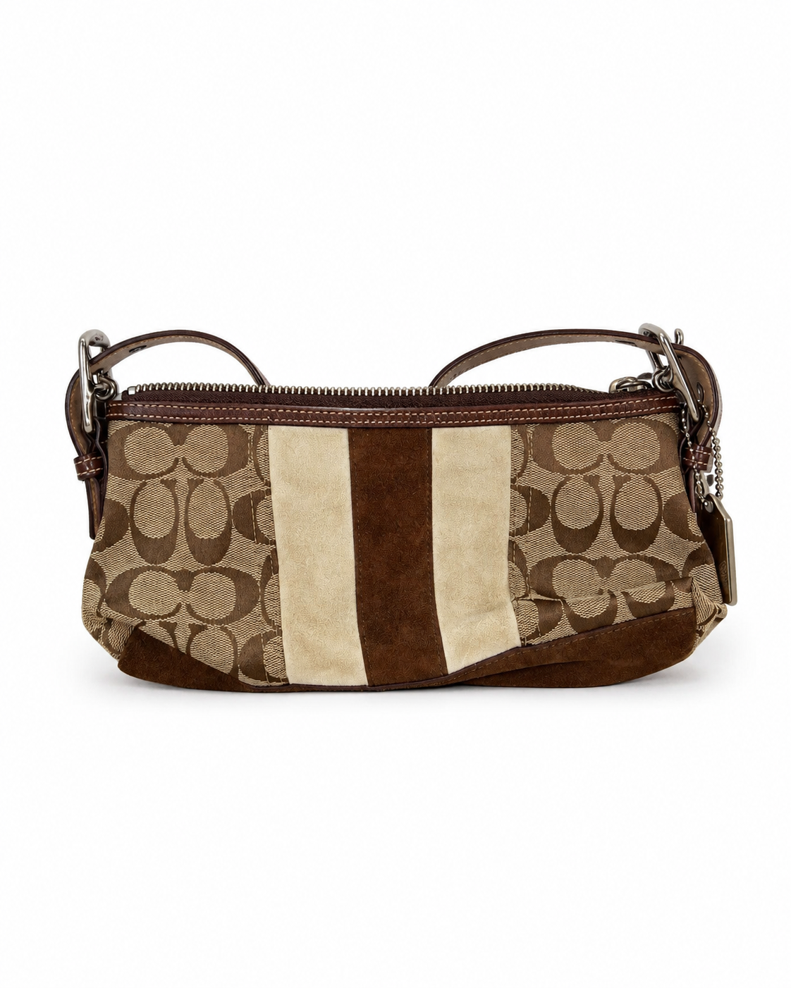 Vintage Coach Signature Stripe Shoulder Bag 7039